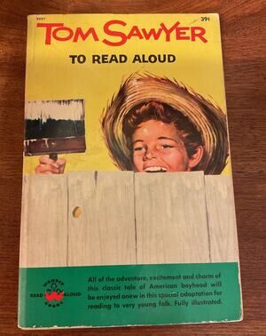 1961 Tom Sawyer, To Read Aloud, By Mark Twain, Wonder Books Classic Paperback